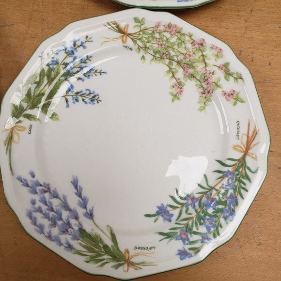 Mikasa Botanical Bouquet Lot Of 4 Salad Dessert Plates  8.5" - Picture 6 of 8